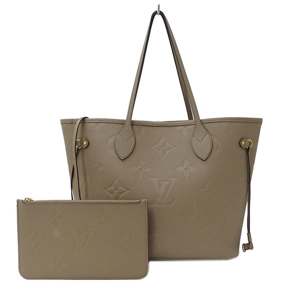 Monogram Tote Bag Shoulder Bag Neverfull MM Tourtrell Greige With Pouch